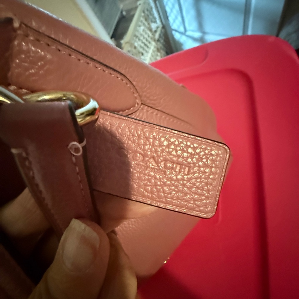 Coach Dusty Rose Leather Shoulder Bag - Picture 5 of 10